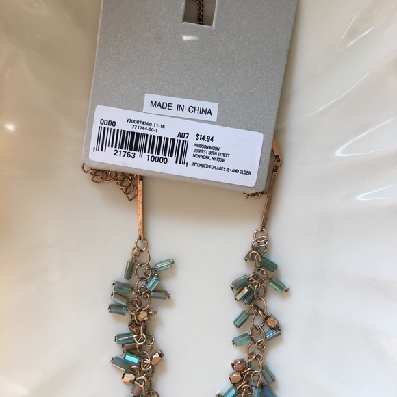 🛍Necklace Gold with blue & gold beads - Picture 4 of 8